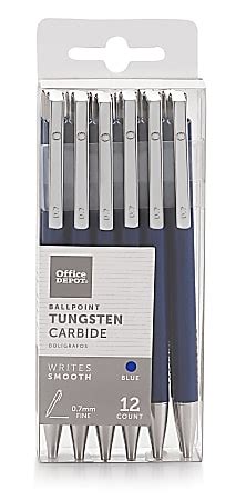 Office Depot Brand Tungsten Carbide Retractable Ballpoint Pens Fine