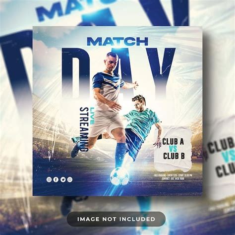 Premium Psd Soccer And Football Match Schedule Club Square Social Media Post And Web Banner