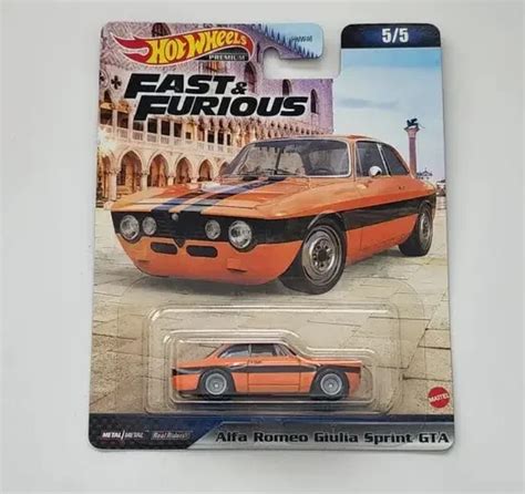 Hot Wheels Fast Furious Premium Mix C Of Alfa Romeo Giulia Sprint Gta Orange Hnw