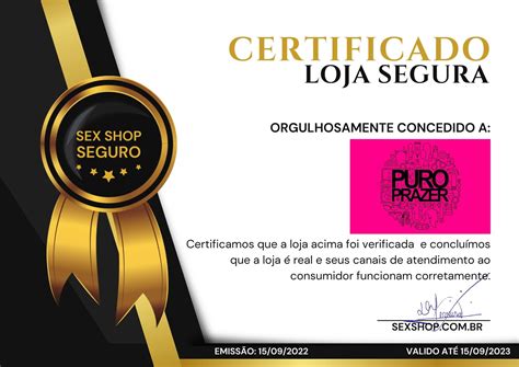 CERTIFICADO Puro Prazer SEX SHOP