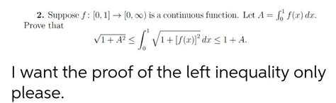 [answered] 2 Suppose F [0 1] → [0 ∞ Is A Continuous Function