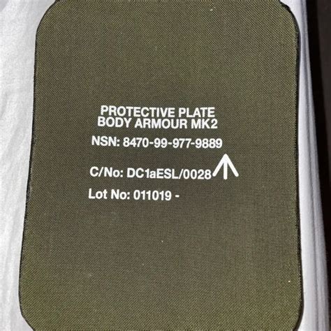 British Army Mk2 Body Armour Ballistic Bulletproof Body Armour Plates £