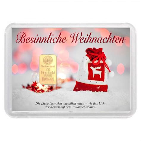 Geschenkbarren Besinnliche Weihnachten Säckchen 2 Gramm Gold 198 00