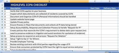 Compliance Checklist Template - Excel Templates - Excel Templates