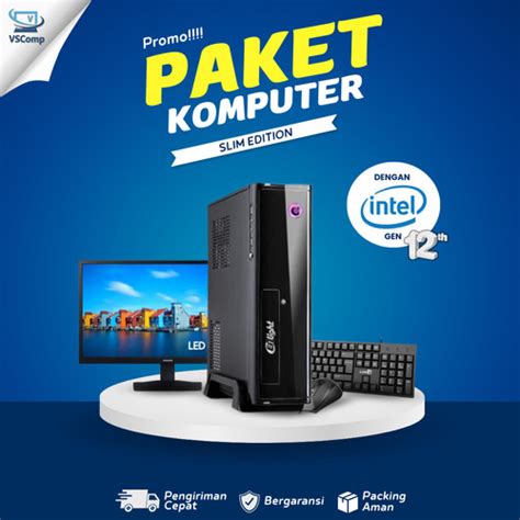 promo pc rakitan kantor intel core   gen  fullset monitor