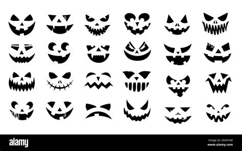 Scary Faces Halloween Pumpkin Faces Creepy Jack Lantern With Evil