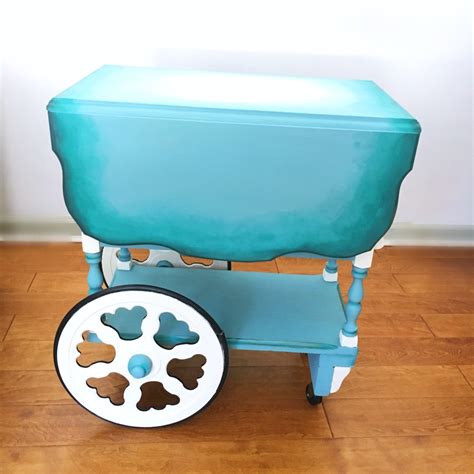 Vintage Tea Cart Serving Inspirational Accent