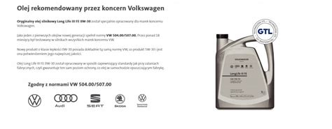 OLEJ VOLKSWAGEN LONGLIFE III FE VW 0W-30 5L VAG > VOLKSWAGEN