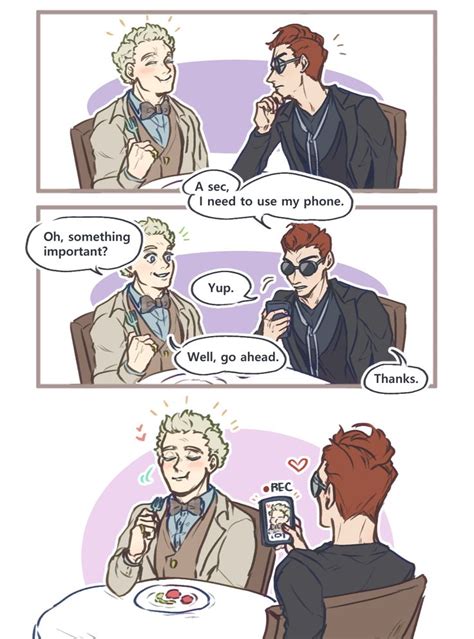 Pin By Dr Apanda Hill On Good Omens Good Omens Book Comic Book Artists Cute Gay