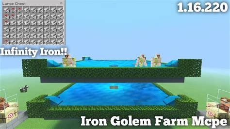 Iron Golem Farm Mcpe Infinity Iron Boiii Minecraft Tutorials