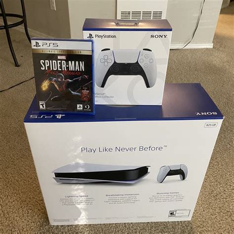 Brand New Ps5 Bundle Pack W Two Controllers And Game For Sale In