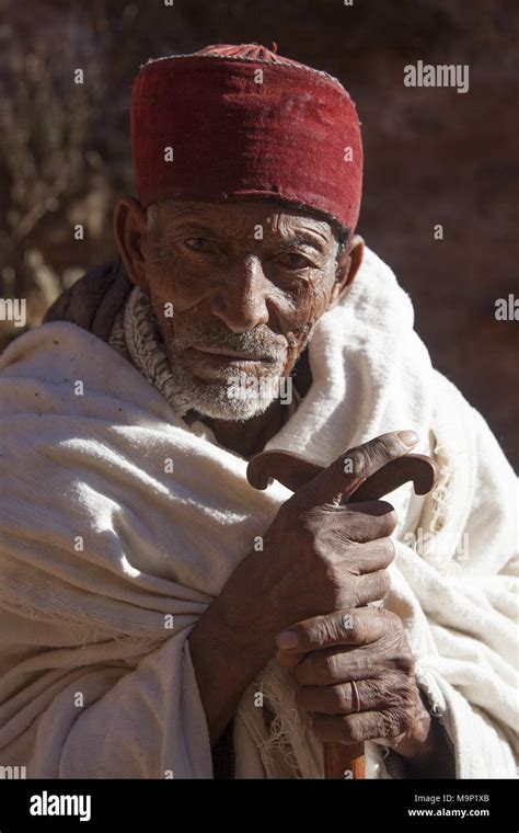 Coptic Priest Portrait Lalibela Ethiopia Stock Photo Alamy