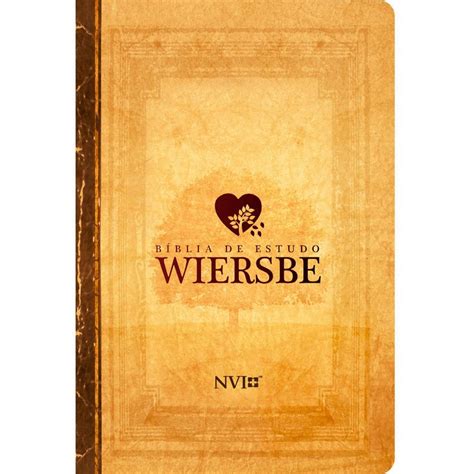Bíblia De Estudo Wiersbe - Bíblia De Estudo Wiersbe Nvi - Capa Luxo Neutra - Mega Livros