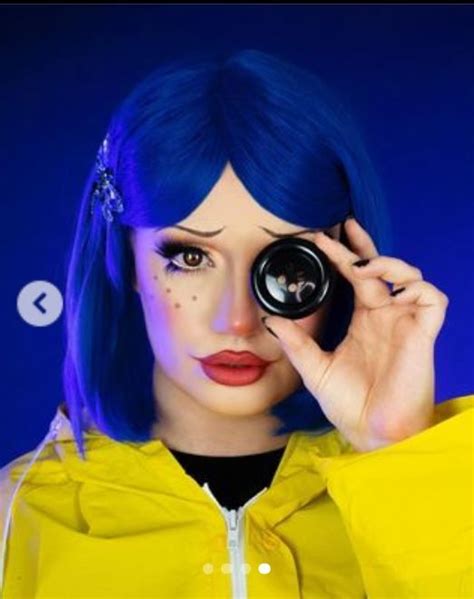 Coralinee Halloween Makeup Halloween Makeup Diy Coraline Costume