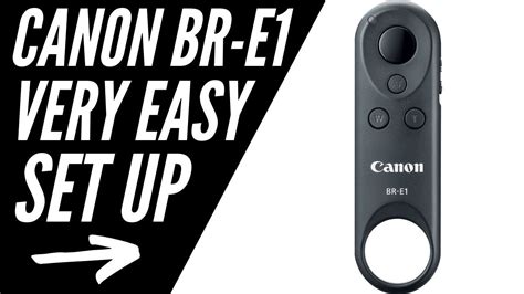 How To Setup a Canon BR E1 Wireless Remote Control - YouTube
