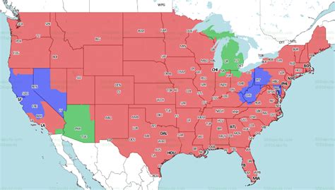 Nfl Tv Coverage Map For Cardinals Vs Lions In Week 14