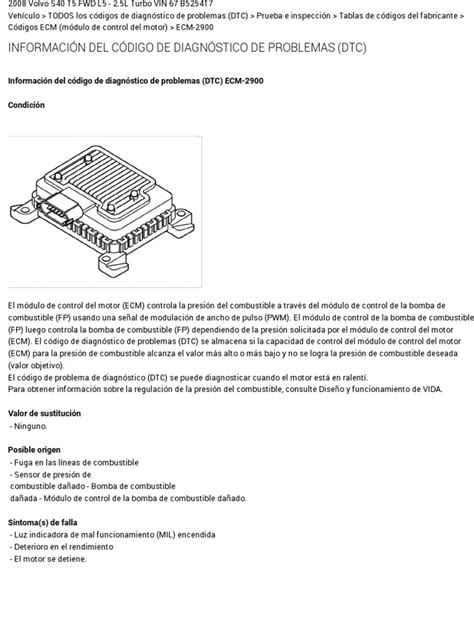 P0089 Falla Volvo S40 2008 Pdf