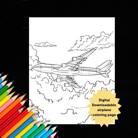 Airplane Coloring Page To Print Aircraft Colouring Page Airplane Cartoon Airplane Activity