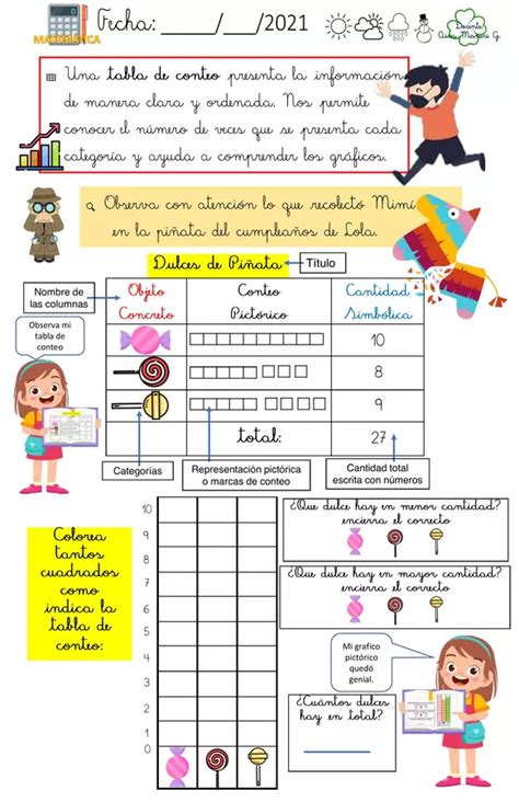 Pictogramas Y Tablas Recolecci N Registro De Datos Profe Social