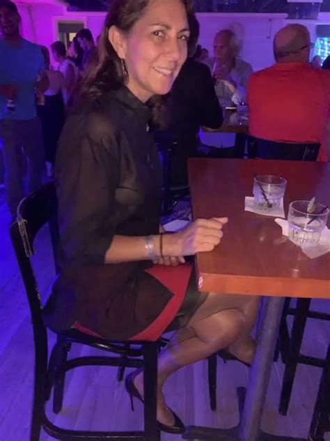 Wife Flashing Stocking Tops And Displaying Tits Wearing See Thru Top While Calling Over