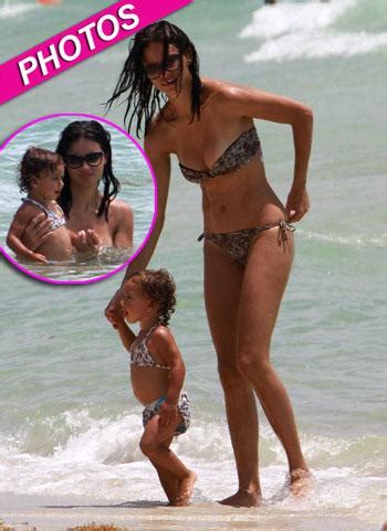 Adriana Lima Shows Off Her Hot Mom Bikini Body