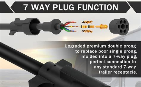 Cheemuii Way Trailer Wiring Harness Kit Ft Trailer Cord With Pin