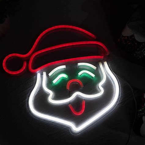 Yılbaşı Süsü Noel Baba Neon Tabela Neon Yazı Dekoratif Aydınlatma