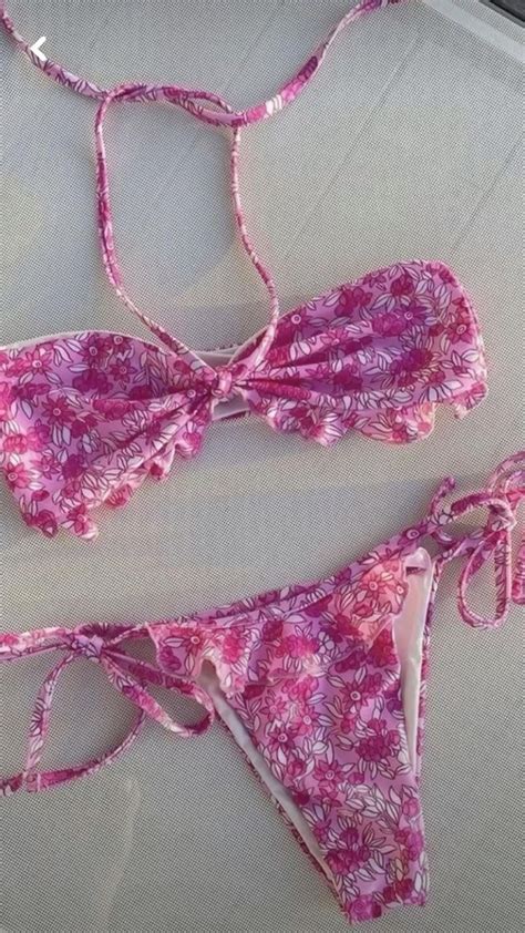 Lovely Pink Two Piece Bikini Set Etsy Artofit