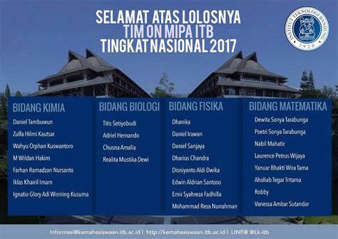 Dinamika Perjuangan Tim On Mipa Itb Menuju Laga Final Institut