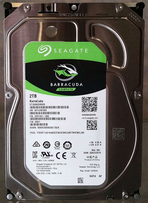 Жесткий диск 3.5 Seagate BarraCuda 2 ТБ, SATA III, 256Mb, 7200 rpm ...