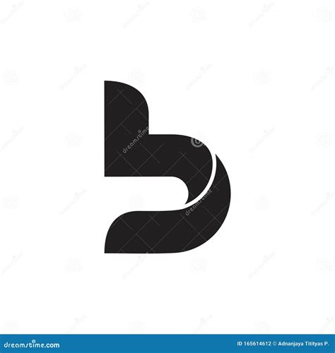 Letter B Curves Geometric 3d Logo Stock Vector Illustration Of