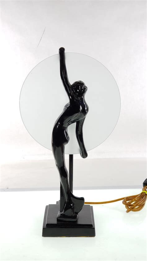 Lot Art Deco Style Nude Figural Table Lamp