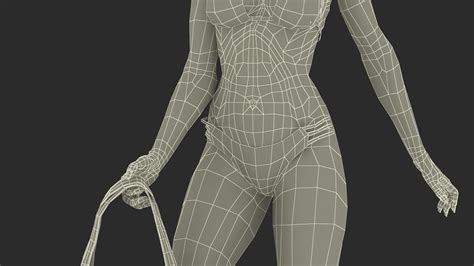 3D Bikini Girl With Bag Rigged For Cinema 4D 3D Molier International