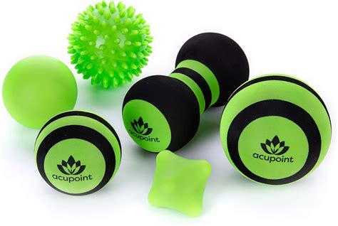 Acupoint Massage Ball Set 6 Physical Therapy Balls For Post Workout