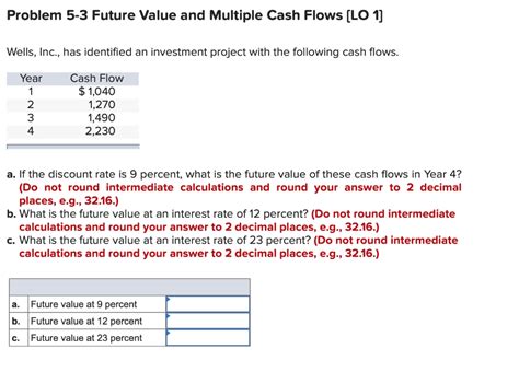 Solved Problem 5 1 Present Value And Multiple Cash Flows Lo