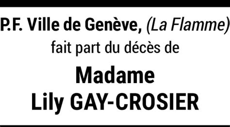 Lily Gay Crosier Hommages