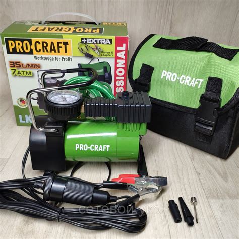 Автомобильный насос компрессор Procraft LK170 для подкачки колес