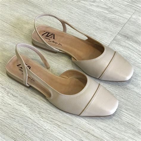 Slingback Bicolor Nude Ziza Oficial