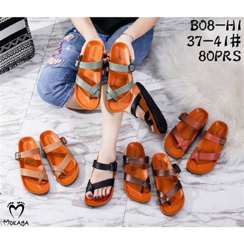 jual sandal jelly wanita mokaya jempol tempong shopee indonesia
