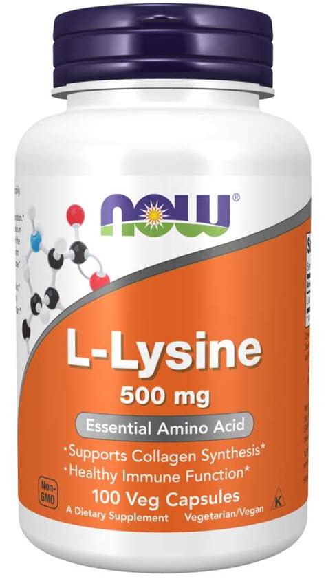 L-Lizin 500 mg vegán kapszula - NOW Foods | GymBeam.hu