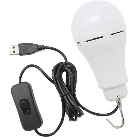 Xiyu Shop Beyaz Enerji Tasarruflu Led Ampul V Powered Ta Nabilir Usb