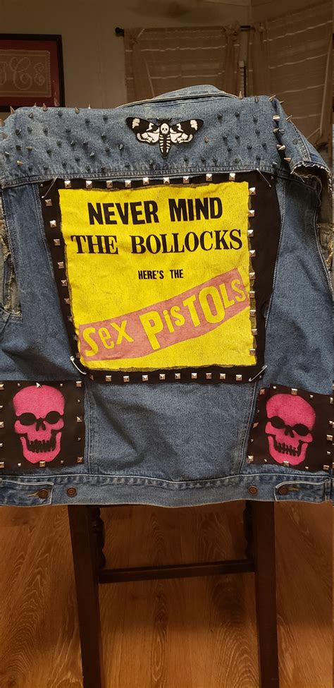 Vintage Denim Sex Pistols Vest Punk Handmade Diy Evil Dead Goth Emo