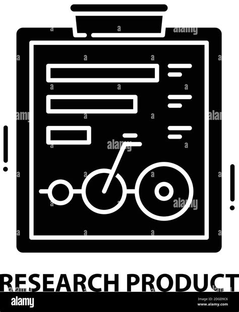 Icono De Producto De Investigación Signo De Vector Negro Con Trazos