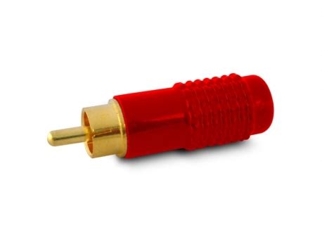 FICHA PLUG RCA PROFESIONAL METÁLICO ROJO EF Componentes