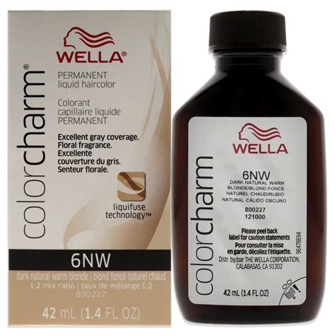 Wella Color Charm Permanent Liquid Haircolor Nw Dark Natural Warm Blonde Oz Hair Color