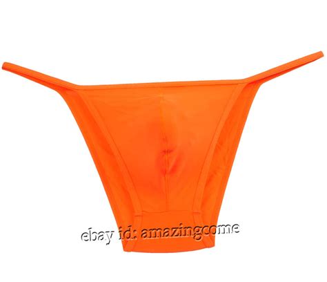 Men Pouch String Bikini Brief Solid Sexy Guys Underwear Rope Briefs Swimwear EBay
