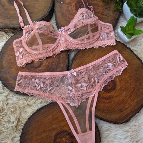 Conjunto Lingerie sem Bojo Aro Tule Invisível Calcinha Sensual Sutiã Confortavel