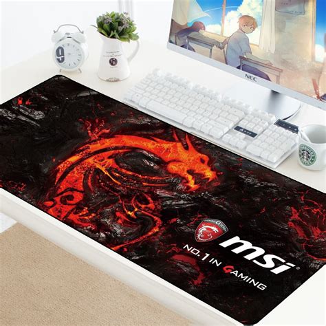 Msi Mouse Pad Large Xxl Gamer Anti Slip Rubber Pad Gaming Mousepad To