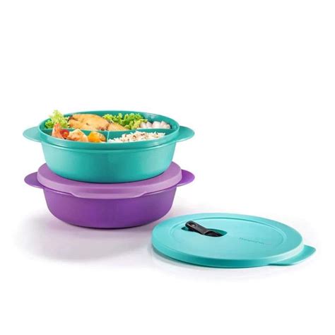 Tupperware CrystalWave Divided Dish 825ml 900ml Lunch Box Shopee