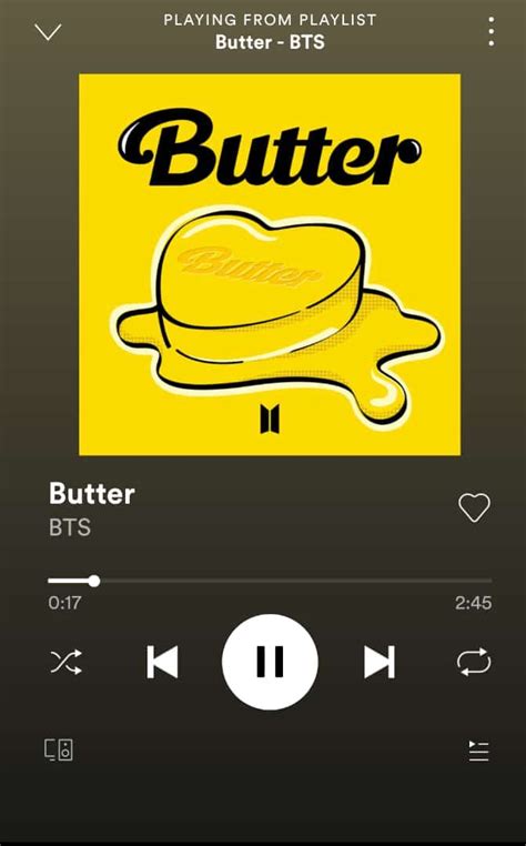 Bts Butter Spotify Screenshot Spotify Screenshot Bts Playlist Spotify